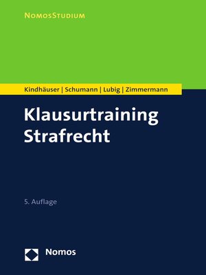 cover image of Klausurtraining Strafrecht